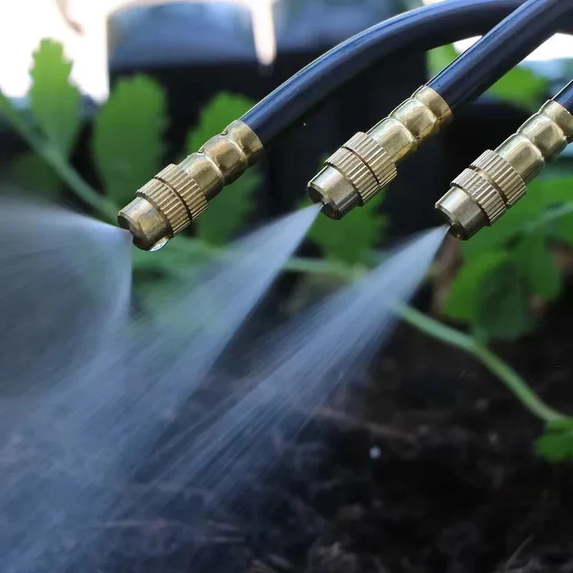 Garden & Balcony Irrigation System – 360° Spray Nozzles, Automatic & No Power Required