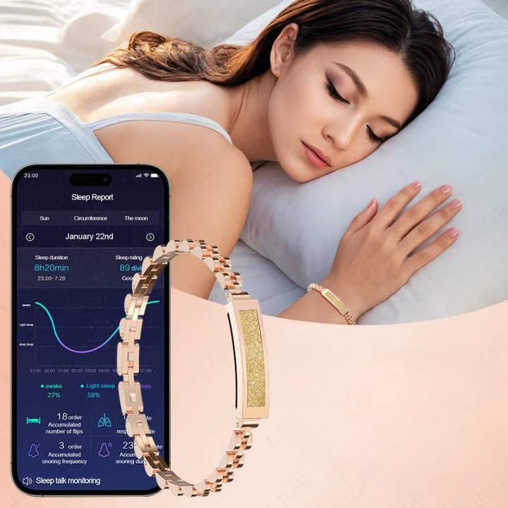 Smart Fitness Bracelet – Stainless Steel Jewelry Design & Bluetooth Tracker