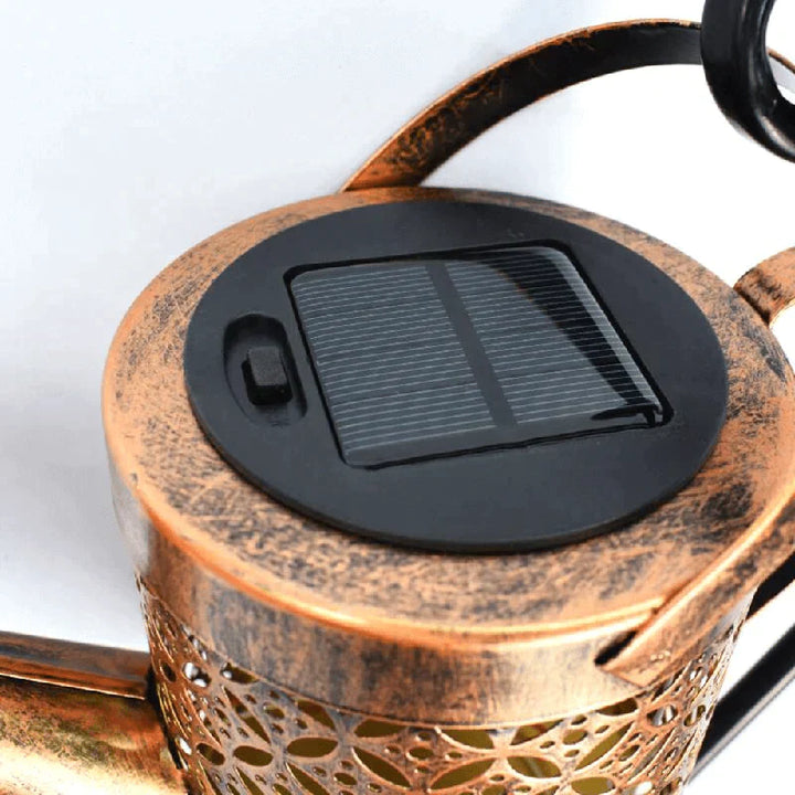 Solar Garden Lamp Watering Can Design – Rain Sound &amp; Decorative