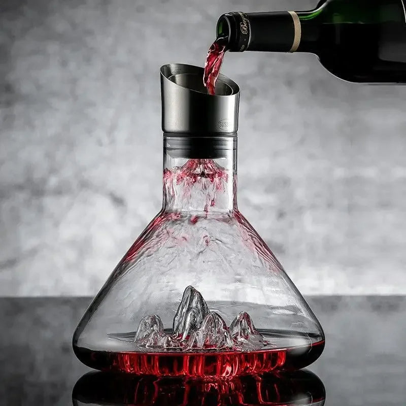 Wine Decanter with Aerator – 1500ml Crystal Glass for Red & White Wine