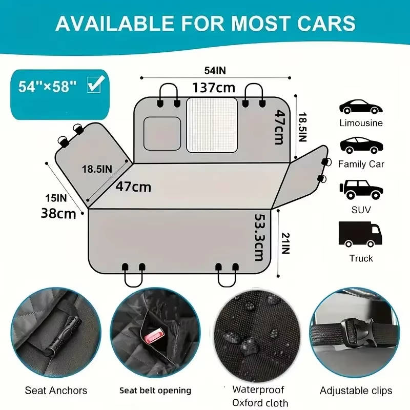 Dog Car Seat Protector Waterproof Scratch Resistant