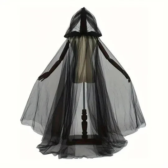 Women’s Layered Tulle Hooded Witch Cape