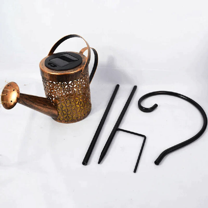 Solar Garden Lamp Watering Can Design – Rain Sound &amp; Decorative