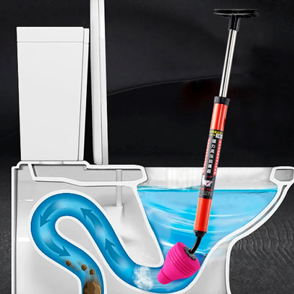 High-Pressure Drain Cleaner – No Chemicals, Clears Blockages & 3 Adapter Sizes