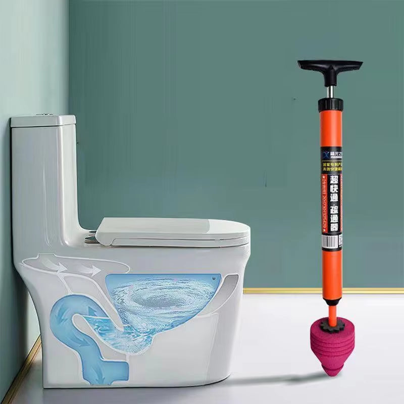 High-Pressure Drain Cleaner – No Chemicals, Clears Blockages & 3 Adapter Sizes