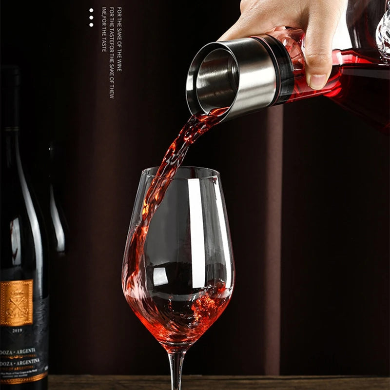 Wine Decanter with Aerator – 1500ml Crystal Glass for Red & White Wine