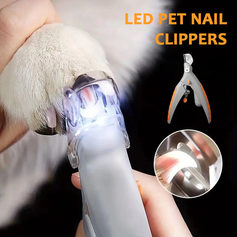 Pet Nail Clipper with LED Light – Replaceable Stainless Steel Blade