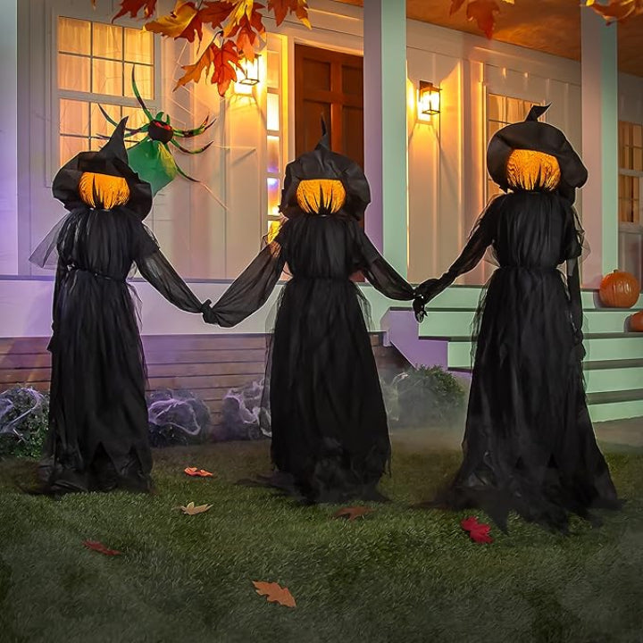 Witch Legs Halloween Garden Stake with Light-Up Stockings