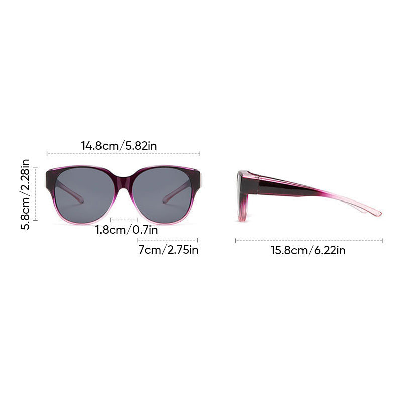 Fit-Over Sunglasses – Polarised UV400 Wear Over Glasses & Wraparound