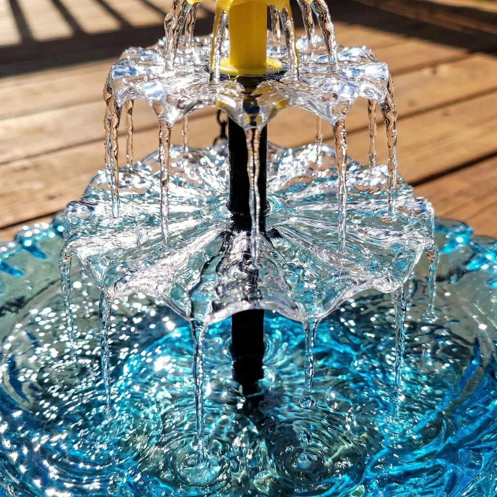 Solar Bird Bath Fountain – Two-Tier Garden Water Feature & No Power Needed