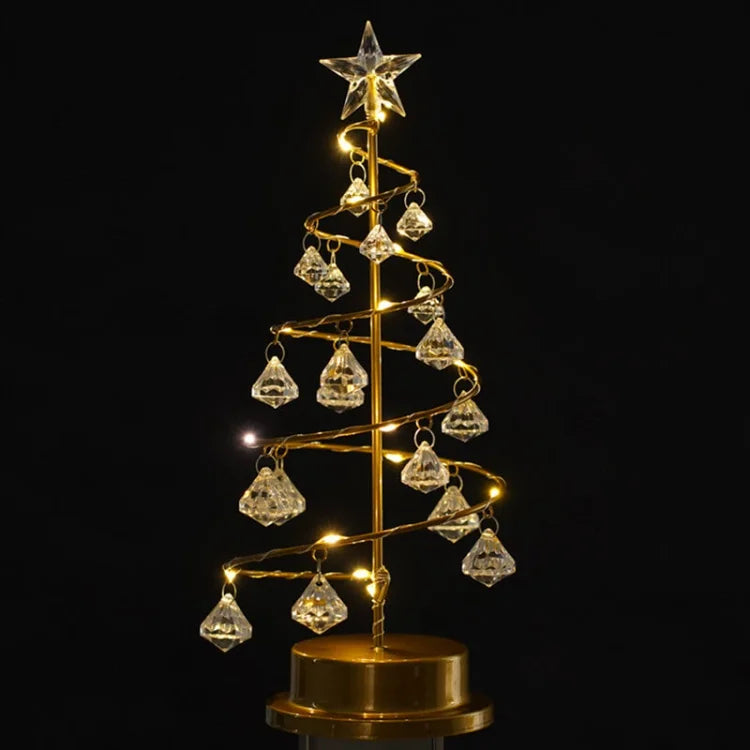 Christmas LED Table Lamp with Spiral Tree Design