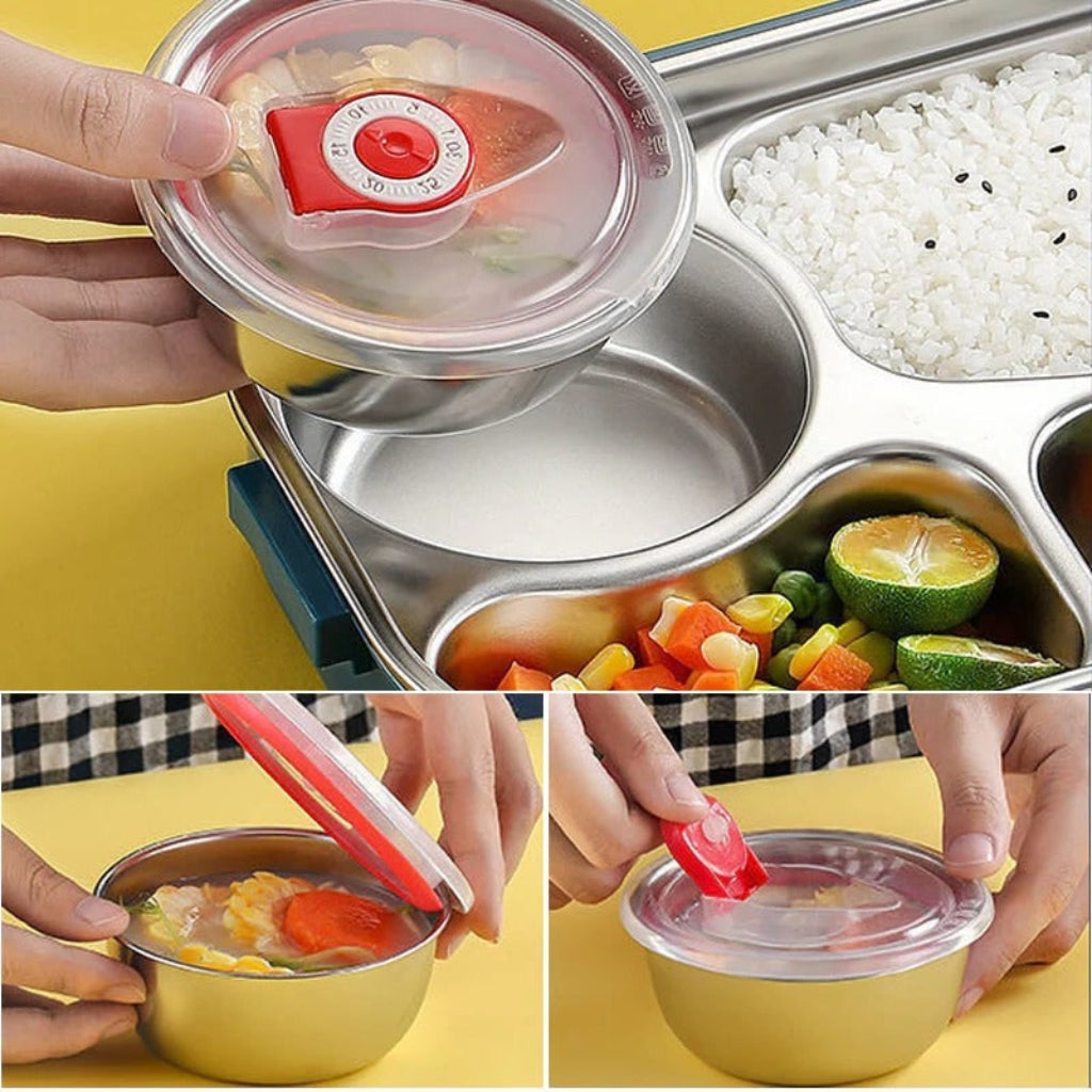 Bento Lunch Boxes – 4-Compartment Insulated with Stainless Steel