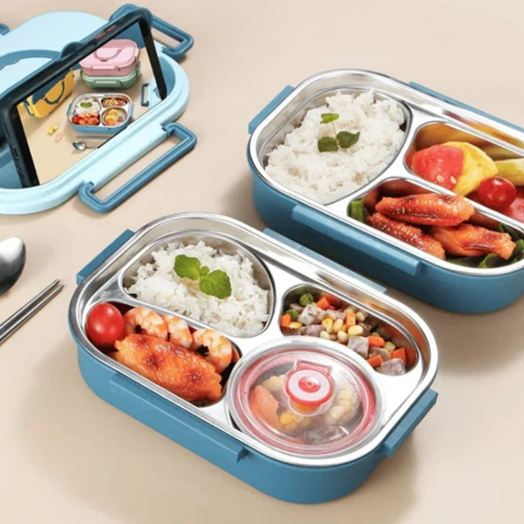 Bento Lunch Boxes – 4-Compartment Insulated with Stainless Steel