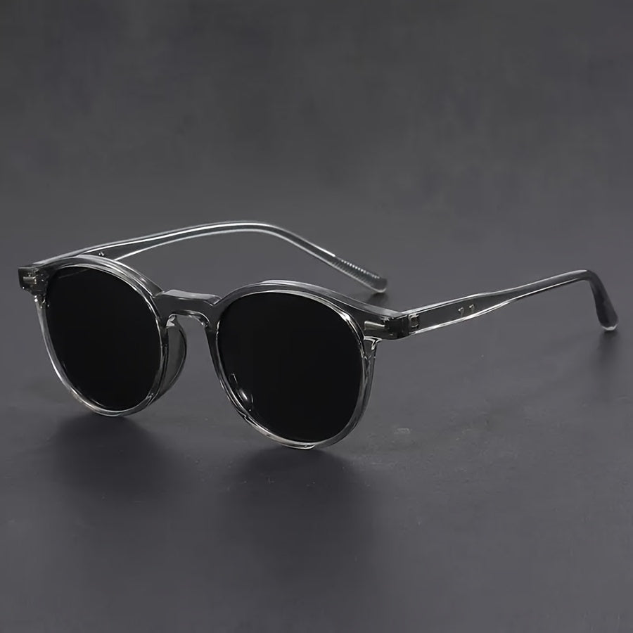 Men's Retro Round Sunglasses – Tortoiseshell Lightweight Frame & UV400