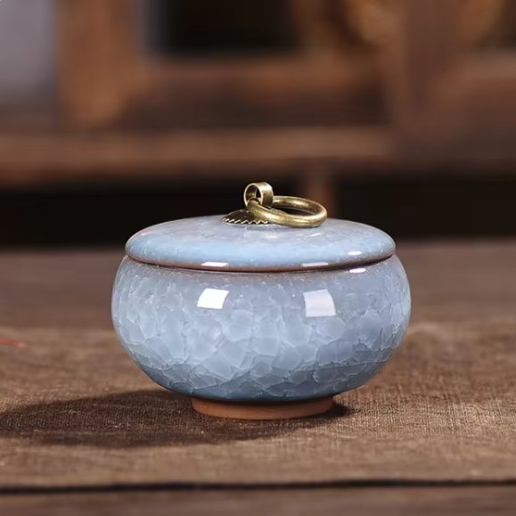 Handcrafted Ceramic Pet Urn – Memorial Keepsake for Dogs & Cats