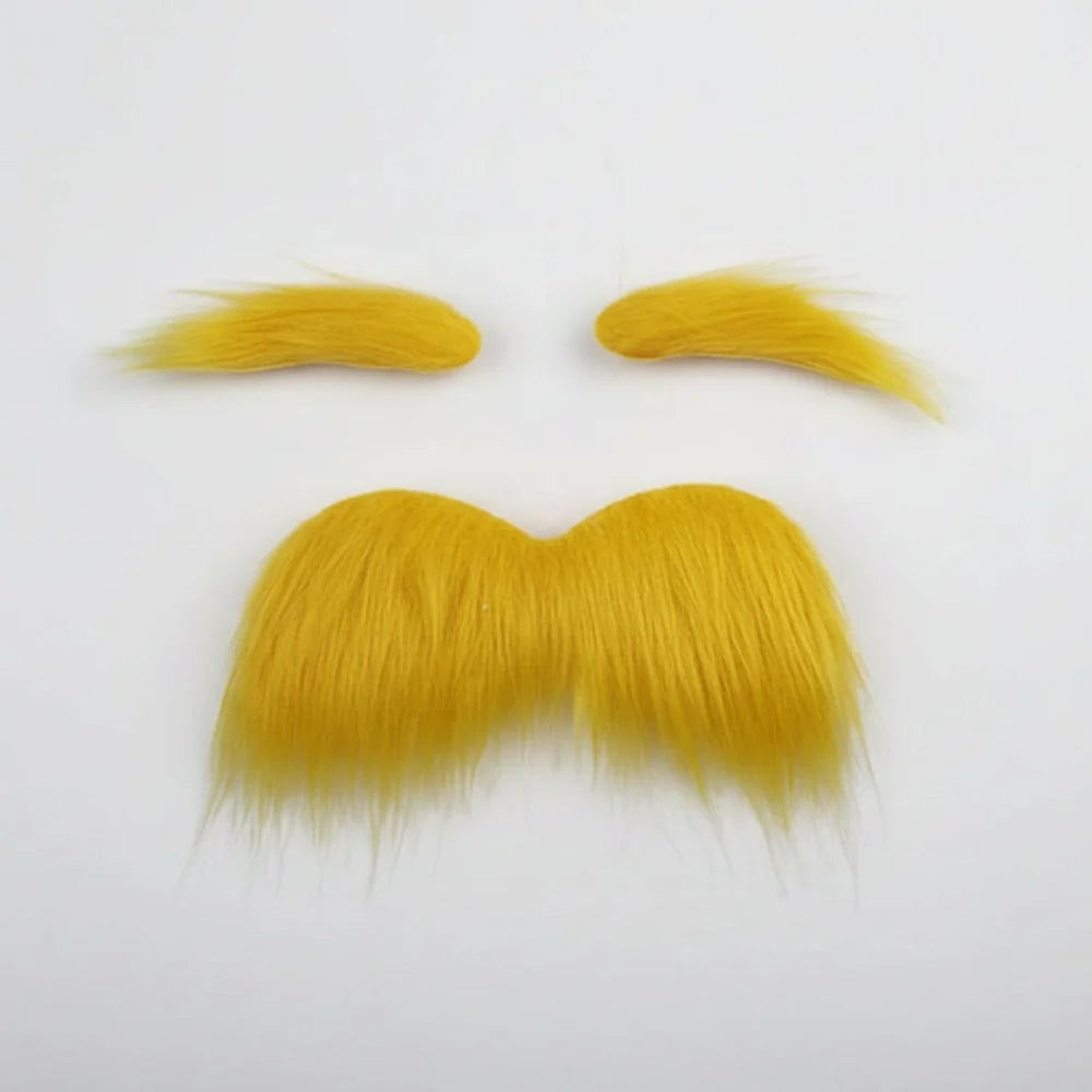 Adhesive Mustache and Eyebrow Costume Set