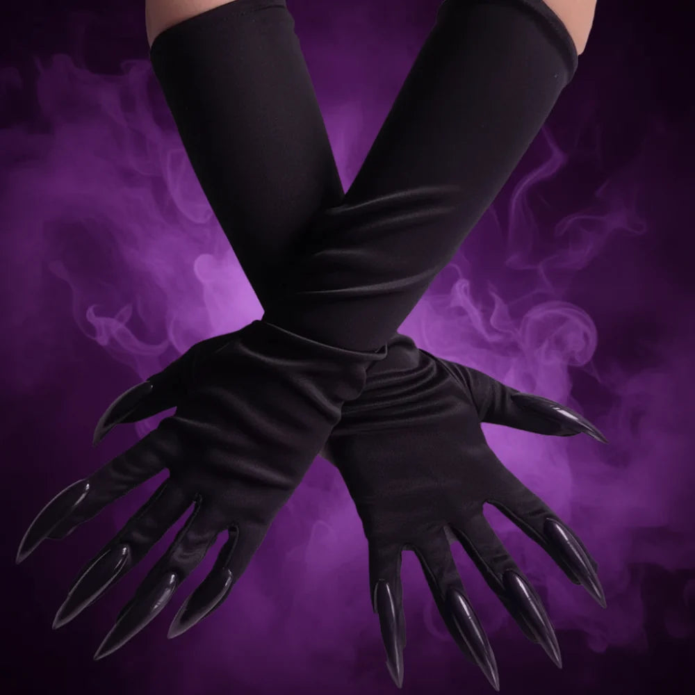 Black Long-Finger Costume Gloves