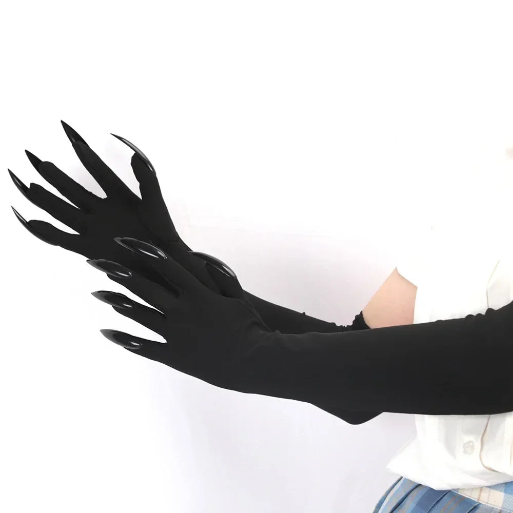 Black Long-Finger Costume Gloves