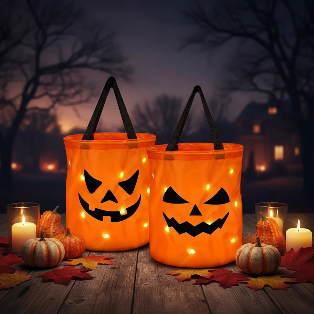 Light-Up Pumpkin Trick-or-Treat Bag