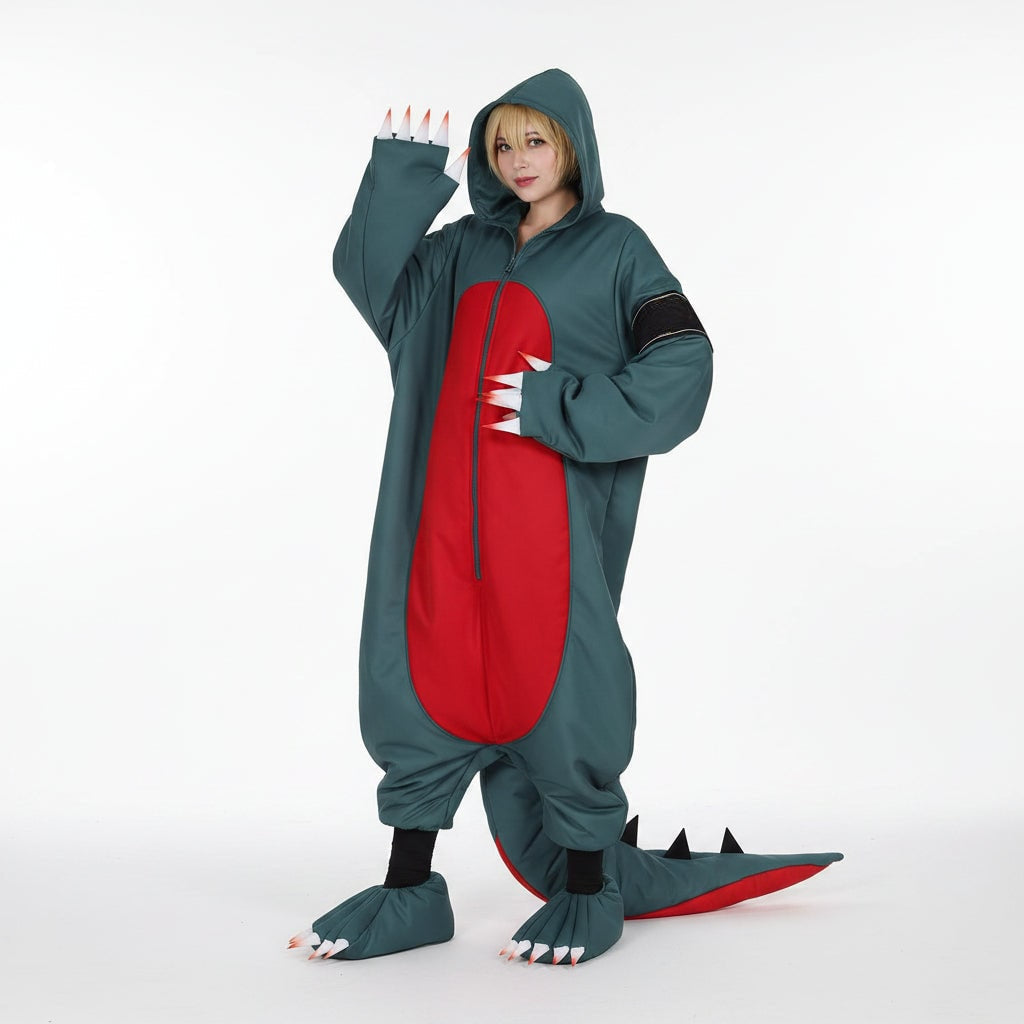 Adult Dinosaur Jumpsuit Costume Set