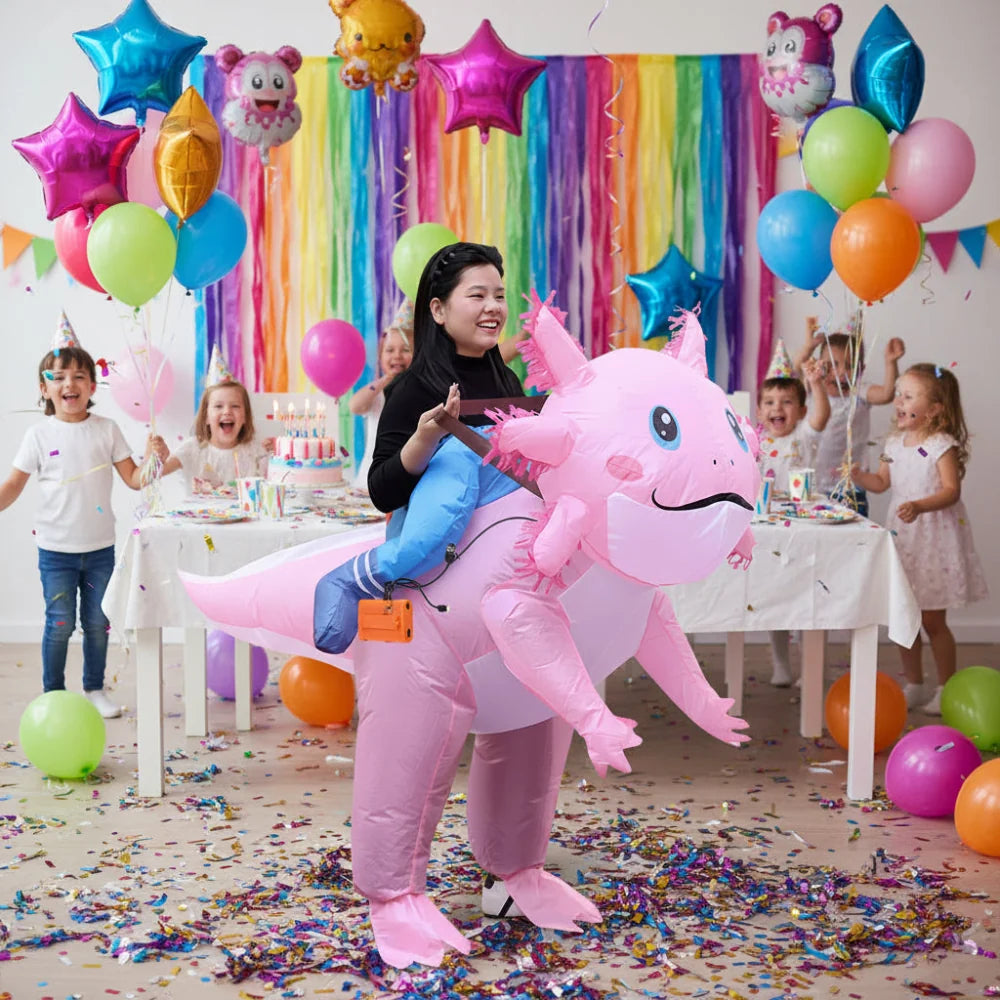 Adult Cartoon Salamander Inflatable Costume