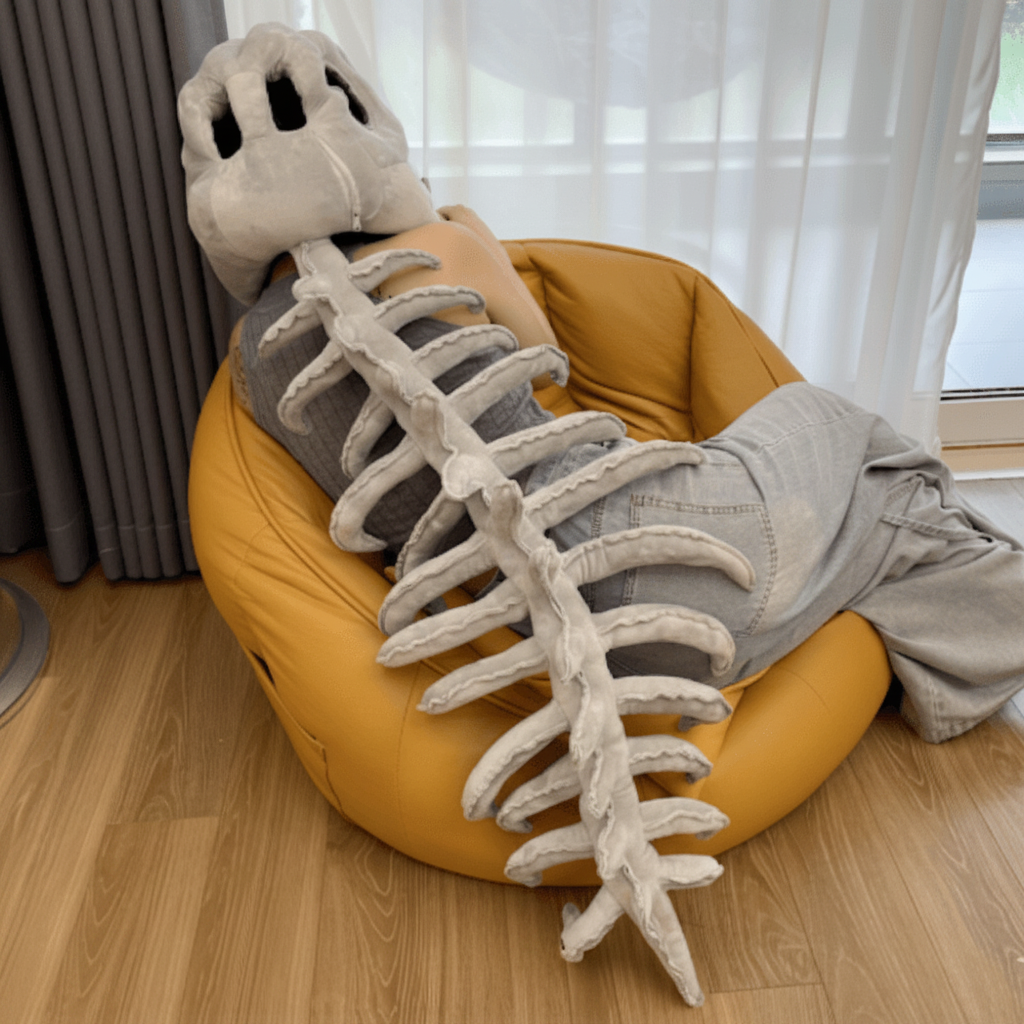 Kids' Dinosaur Skeleton Plush Halloween Costume