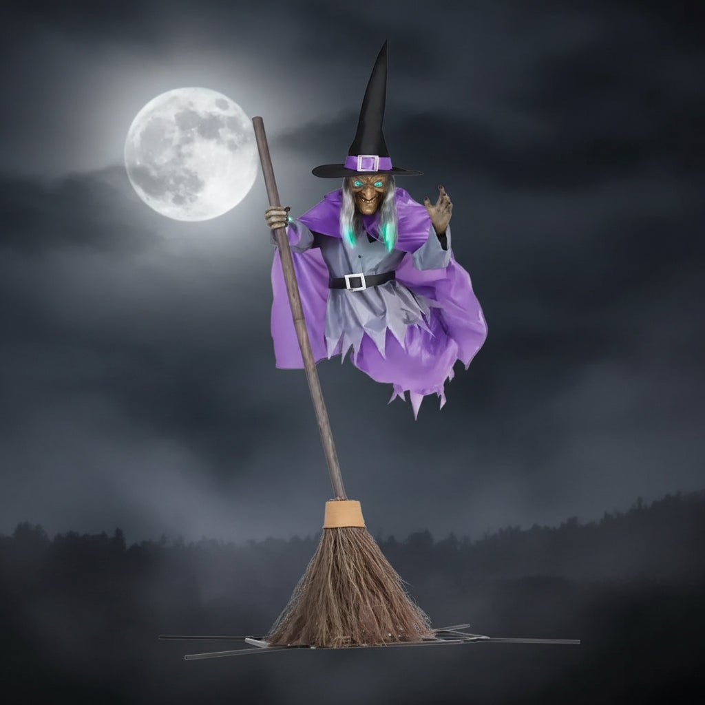Hanging Witch Halloween Yard Decoration