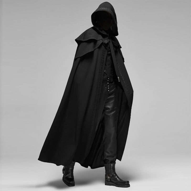 Dramatic Long Hooded Halloween Cape Costume