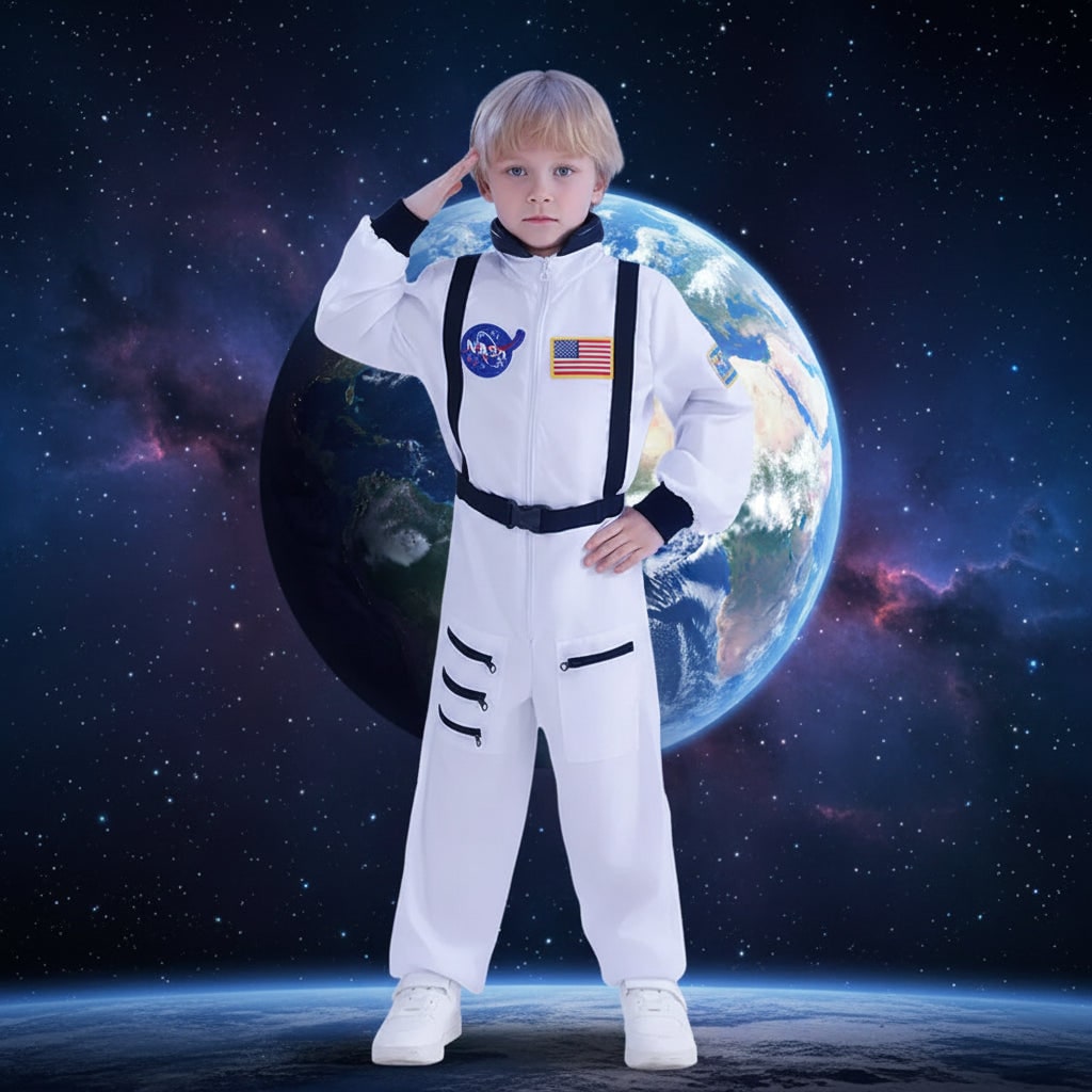 Kids' Astronaut Halloween Jumpsuit Costume