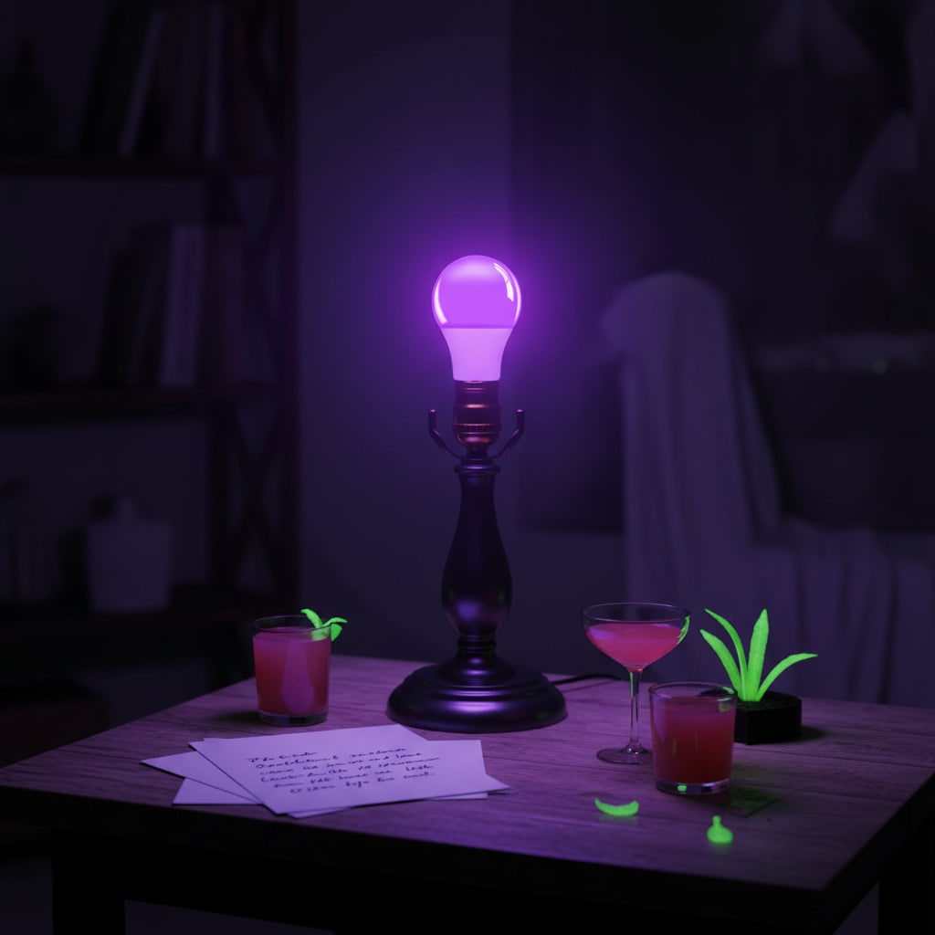 Black Light Bulb - Halloween UV Glow Effect