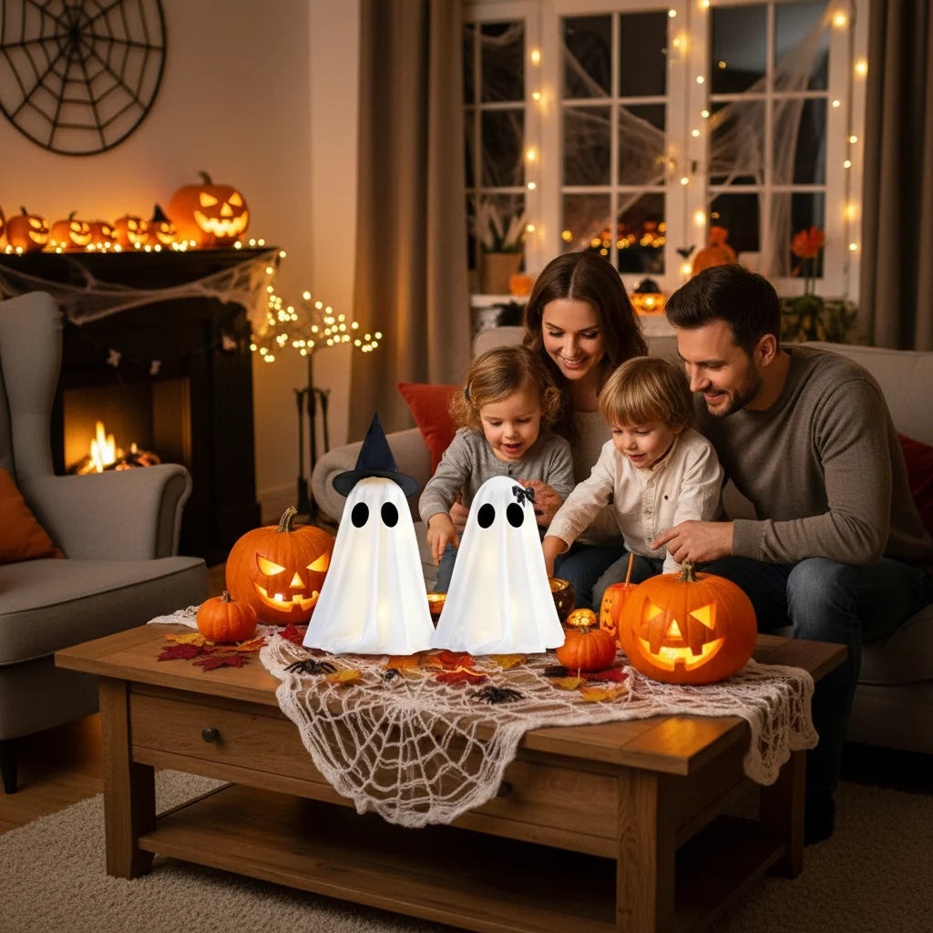 2-Piece Halloween Ghost Figurine Set