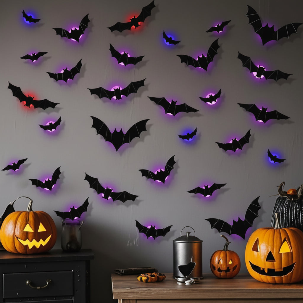 3D Bat Wall Decoration Set