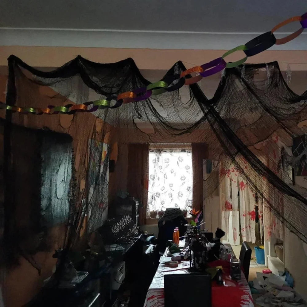 Halloween Spider Web Gauze Netting