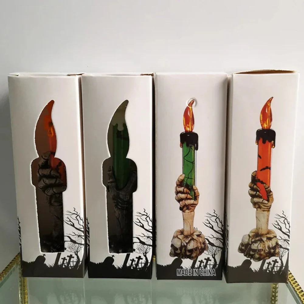 Skull Halloween Candle Holder