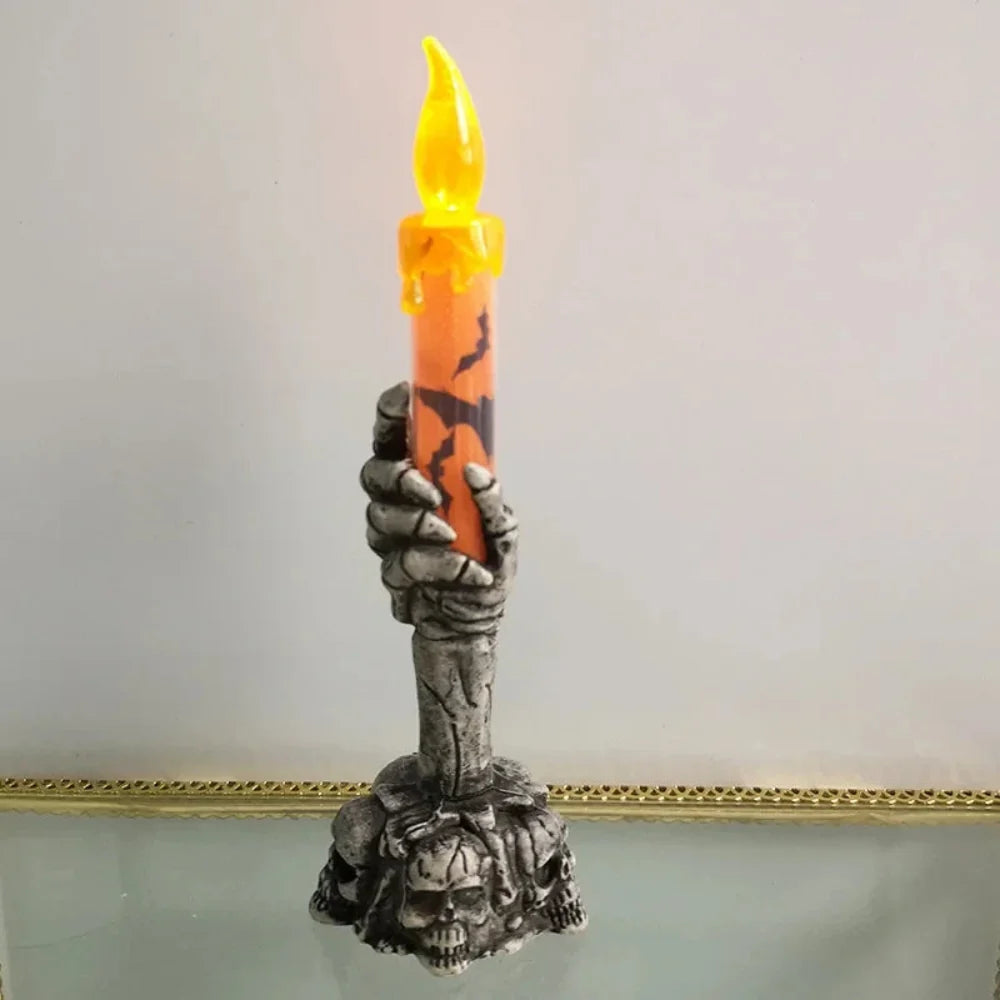 Skull Halloween Candle Holder