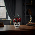 Gothic Skull Halloween Flower Arrangement