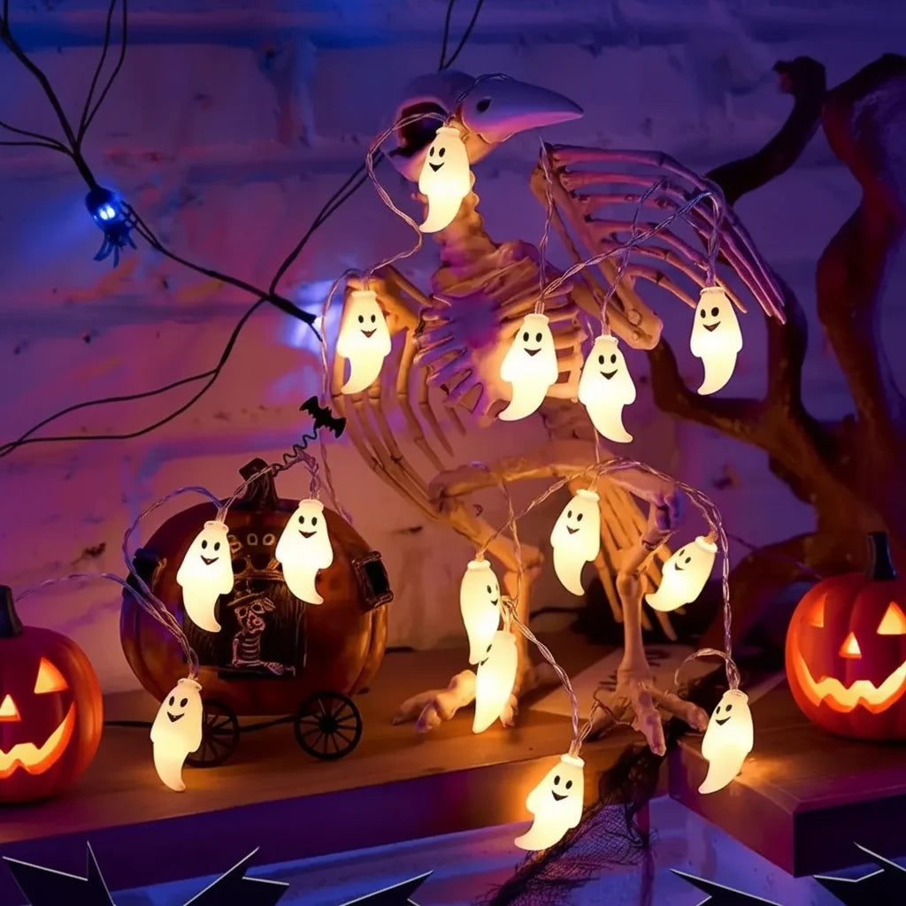 Battery-Powered Ghost String Lights