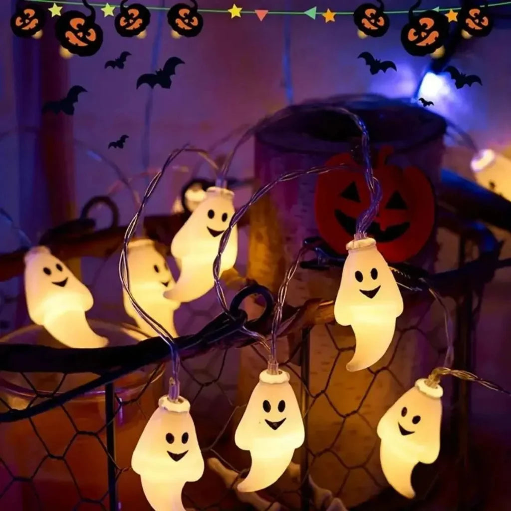 Battery-Powered Ghost String Lights