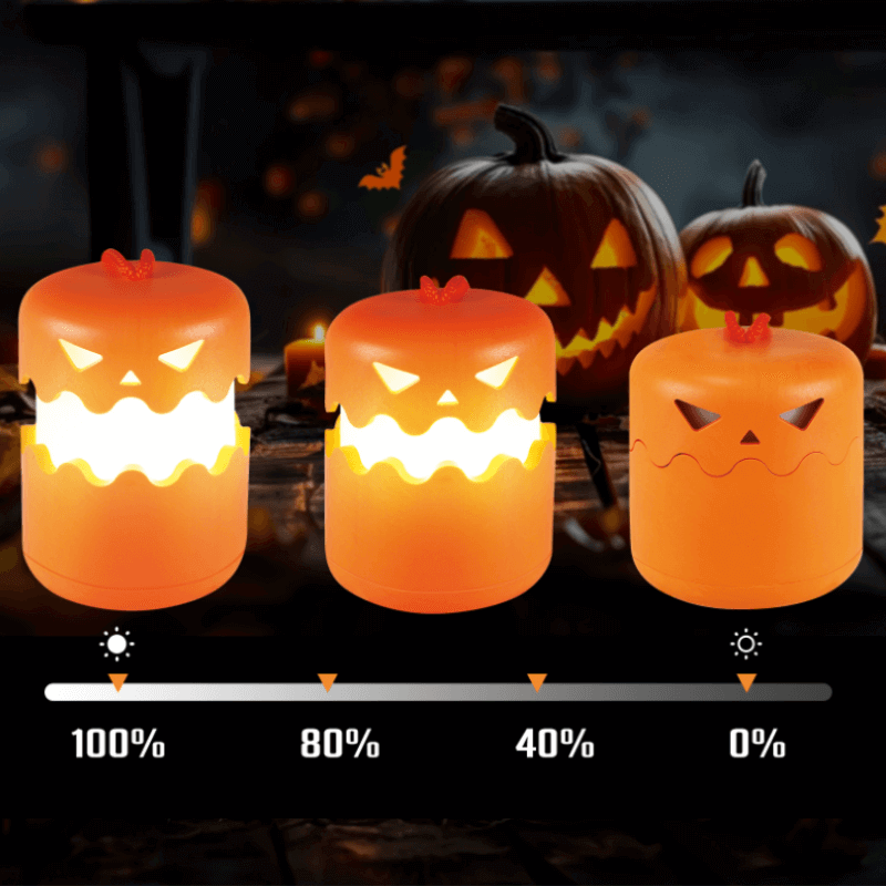 Collapsible Lighted Jack-O’-Lantern Set