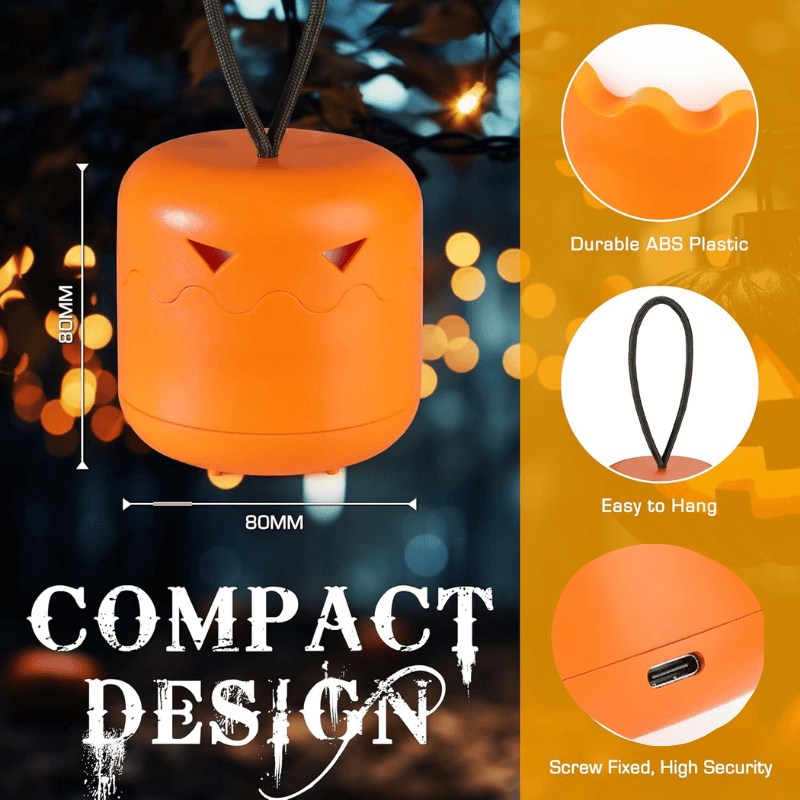 Collapsible Lighted Jack-O’-Lantern Set