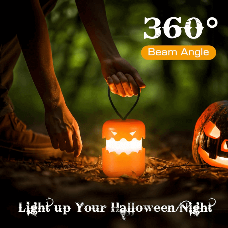 Collapsible Lighted Jack-O’-Lantern Set