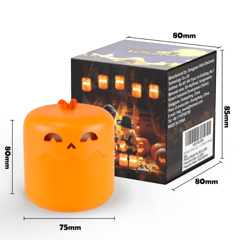 Collapsible Lighted Jack-O’-Lantern Set