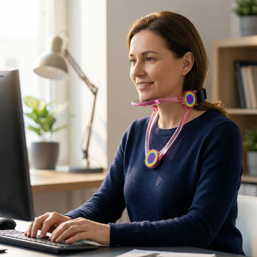 Neck Support Brace - Open-Frame Design for Posture Correction & Pain Relief