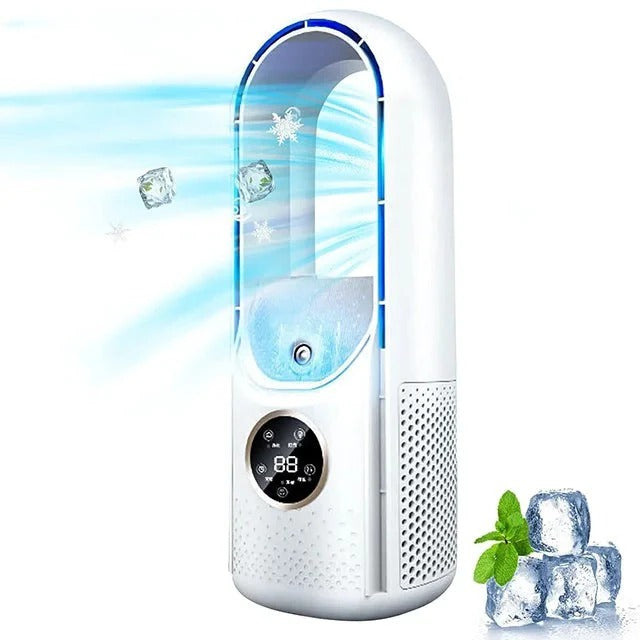 Bladeless Portable Air Conditioner – Silent 3-Speed Personal Cooling