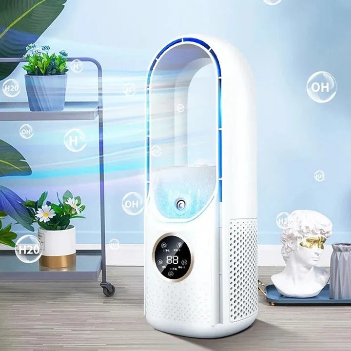 Bladeless Portable Air Conditioner – Silent 3-Speed Personal Cooling