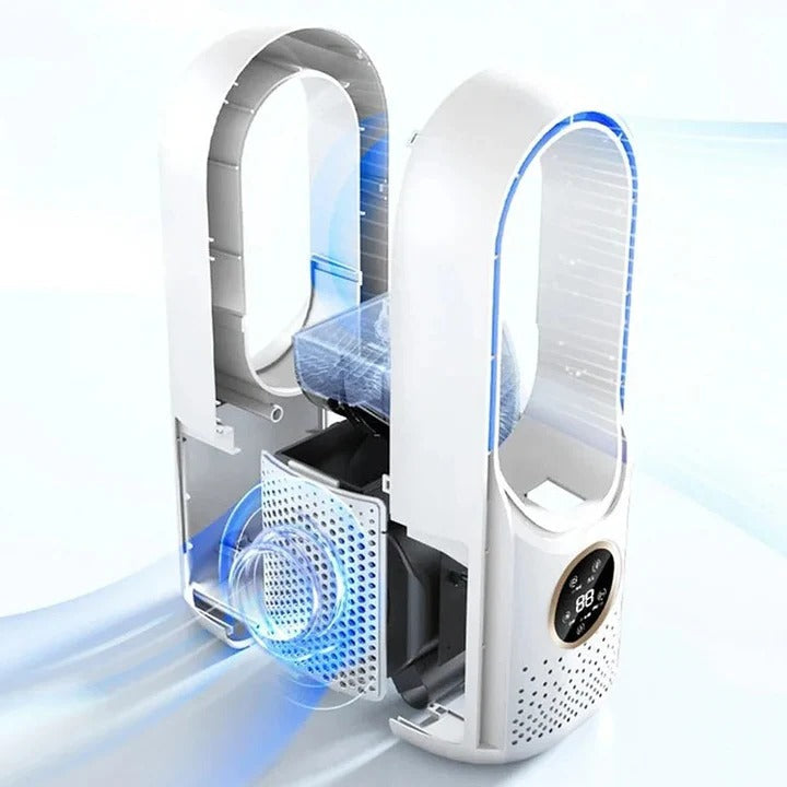 Bladeless Portable Air Conditioner – Silent 3-Speed Personal Cooling