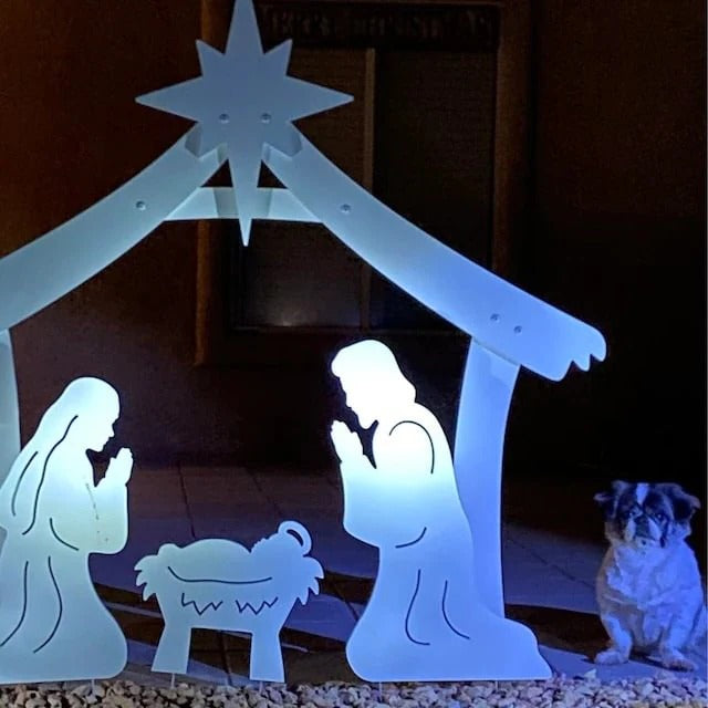 Outdoor Christmas Nativity Set – Holy Night 4-Piece Yard Display