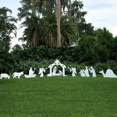 Outdoor Christmas Nativity Set – Holy Night 4-Piece Yard Display