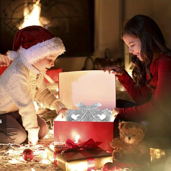 LED Star Christmas Tree Topper with Rotating Snowflake Projector