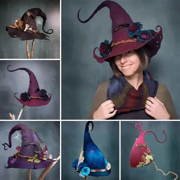 Adjustable Pointed Witch Costume Hat